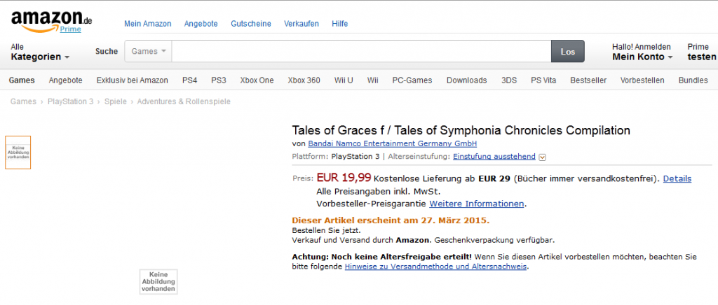 Tales of Graces f & Symhonia - Amazon.De